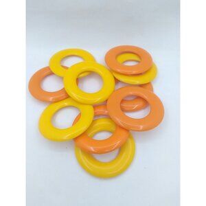 10 Vintage Retro Acrylic Rings For Crafting Sewing Jewelry Bag Making 3.25"